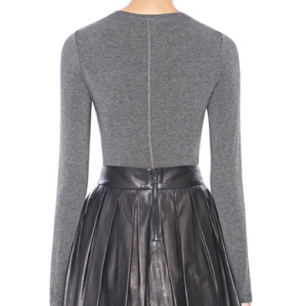 Alice & Olivia Jaylene Long Sleeve Crop Top